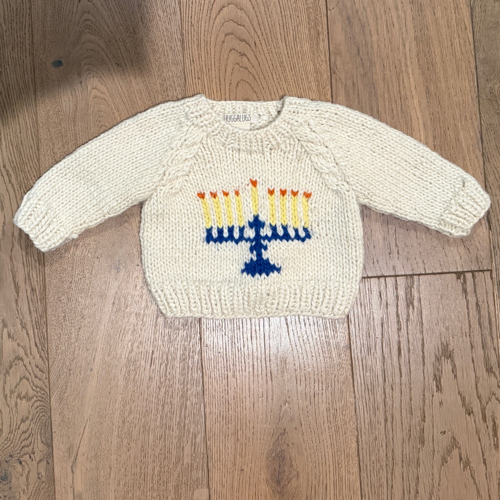 Huggalugs Menorah Baby Sweater
